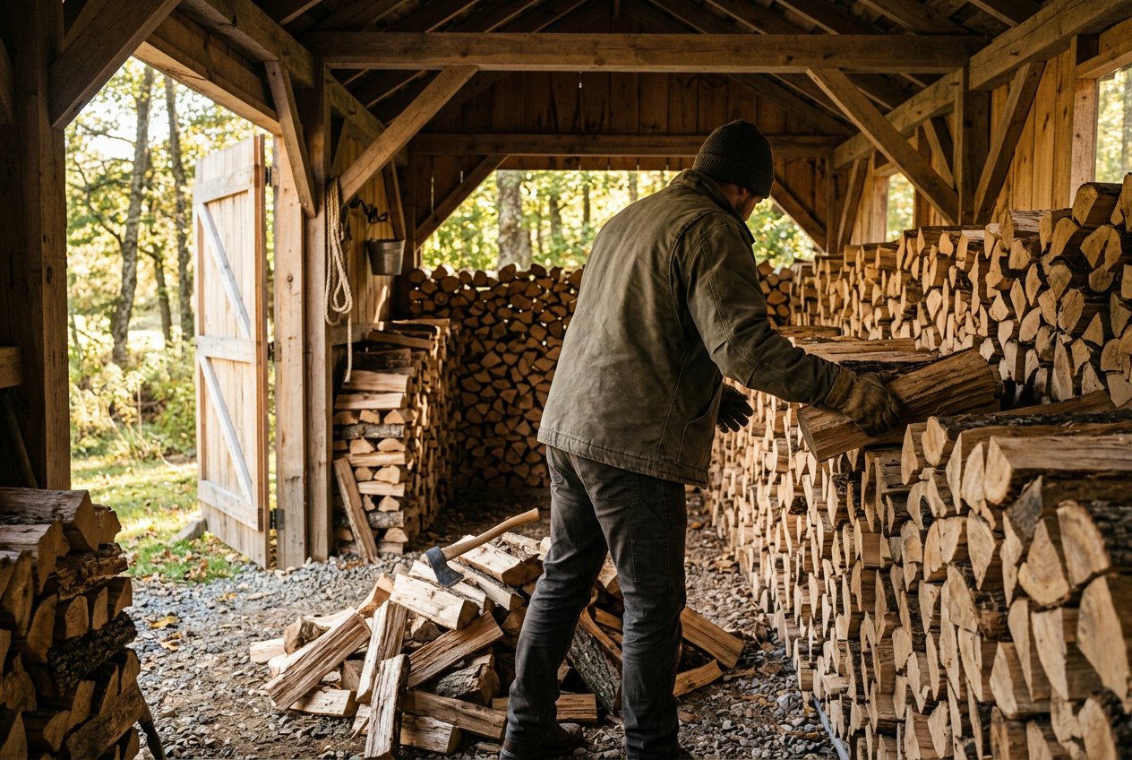 Каминный запас на сезон в Икше, берёза камерной сушки